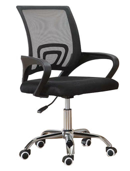 Task chair with black Bisk wheels