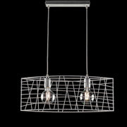 Industrial hanging chandelier in iron White Silver 61x h25 cm