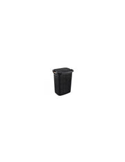 Canvas Laundry Basket 60 lt Black with Wooden Handles