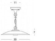 Small pendant E27 antique graphite line
