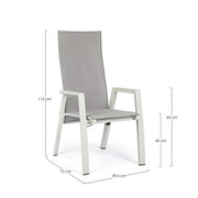 Steven Lunar garden reclining chair c-br 59x72x112h cm