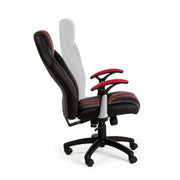 Office armchair with red leatherette Spider armrests
