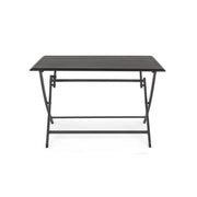Outdoor table in anthracite aluminum ELIN 110x70x h71 cm
