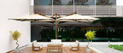 Bismark umbrella in sand aluminum