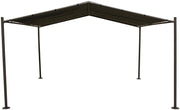Certeli square gazebo, Abri shape, graphite - slate 4x4 colors