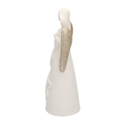 White gold ceramic angel with led ø10,5h27,5