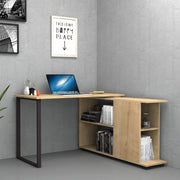Desk with reversible bookcase Oak OSLO 120x60x h74 cm