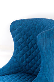 Chair in blue fabric 58x50,5x83h cm