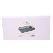Rectangular dark gray arrows metal tray cm41x20h6,5