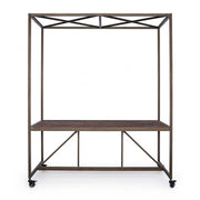 Industrial display table with roof 180x220h cm