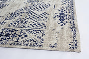 Modern blue Bombay cotton carpet 140x200 cm