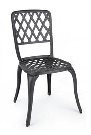 Anthracite aluminum chair external cm 44 x 46 x 89h