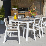 Keter table Harmony white - capuvvino 160x90 cm