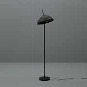 Floor lamp lampshade in black recycled cardboard D34xD34x160h cm