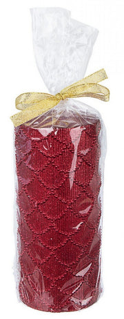 6x Luxe Red Candle 7x15