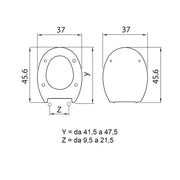 Toilet seat AP slow close model white