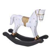 White wooden rocking horse cm42x8h31