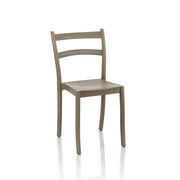 Samara Chair in Tortora Polypropylene with 2 Horizontal Bands Backrest