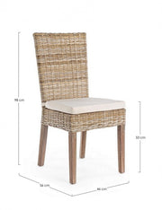 Tavira Mahogany Woven Chair