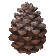 Resin pine cone with gray glitter cm18x17,5h19
