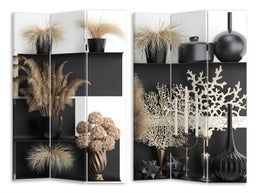 Three-Panel Printed Windbreak for Pots 120.6x2.5xH180.6x2.5