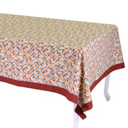 Optical bordeaux tablecloth border cm5 rectangular cm140x180