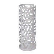 Arrows round white metal cup holder cm ø8h20