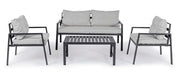 Anthracite garden lounge with removable cushions