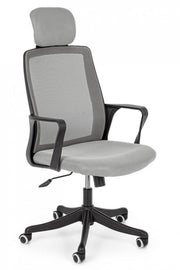 Office chair with gray fabric armrests