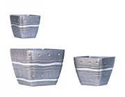 Set of 4 Grey Qu Vases - 3 Sizes