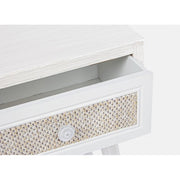 Bedside cabinet in MDF one drawer White MONTIEL 35x30x h46.5 cm