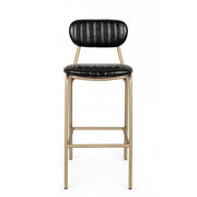 Addy black vintage bar stool 41x51x100h cm