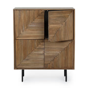 Darsey 4-door cabinet in melamine wood