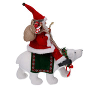 Fabric Santa Claus on red bear cm30x10h36