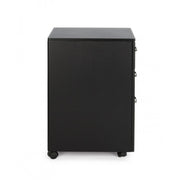 Office chest of drawers in MDF with three drawers Black NADIR 40x44x h65 cm