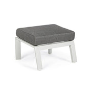 Aluminum ottoman with Kledi lunar cushion