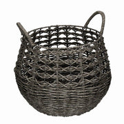 Round gray metal basket 1-2 cmø44h36