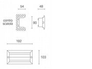 Recessed closed 10W Led 4000K white escape line