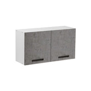 Cement gray over-hood wall unit with 2 kitchen doors Cm 90x32xh49