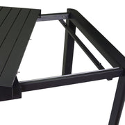 Extendable rectangular Claveland anthracite aluminum table