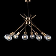 Modern urban industrial chandelier in brushed iron 64 cm