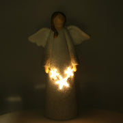 White led resin angel cm24x11,5h41