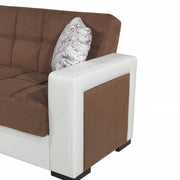 Sofa with peninsula Marmaris reversible container 212x145x80 H