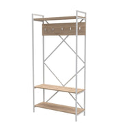 Entrance shelf white metal coat hanger 90x35xh.180 cm