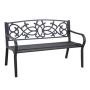 Pavia anthracite metal bench