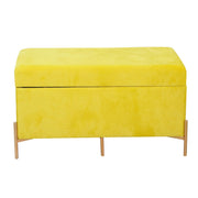 Yellow velvet bench cm115x40h45