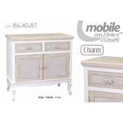 Sideboard console shabby style white beige charm cm 86 x 40 x 87 h