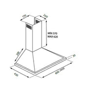 Pyramid hood 60 cm Eolo 60 black Samet