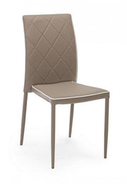 Modern dove gray leatherette chair