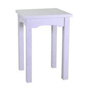 Nantes display table in square white wood